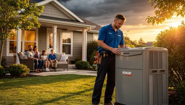 Certified Kohler and Generac generator installation in Tomball TX by Critical Power HTX